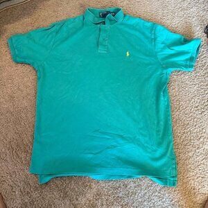 Vintage Polo Ralph Lauren Teal Green Short Sleeve Polo Shirt XL